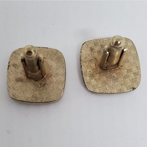 Vintage Gold & Black Cuff Links - Picture 3 of 3
